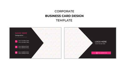 Double-sided creative modern name card and business card template design. 