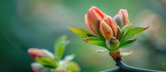 Image of a budding flower with copy space to discuss growth and development.