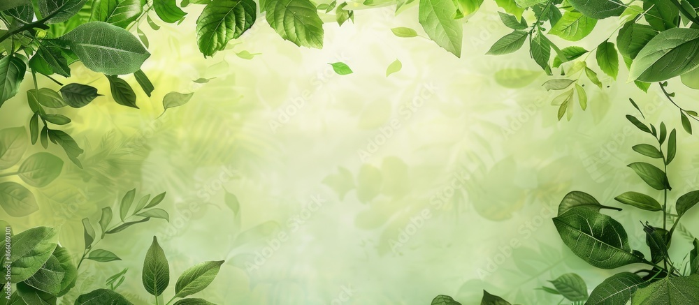 Wall mural nature-themed abstract background with copy space image.