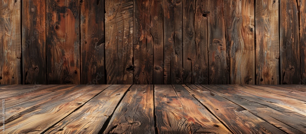 Leinwandbilder Background with wood texture creating a rustic look with a blank space for an image. Copy space image. Place for adding text and design