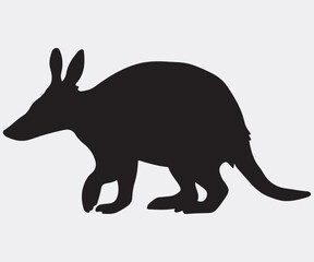 Aardvark Silhouette, vector