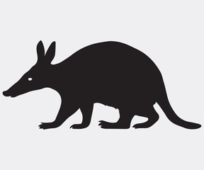 Aardvark Silhouette, vector