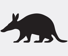 Obraz premium Aardvark Silhouette, illustration and vector 