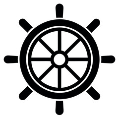Obraz premium Vector Logo Template Illustration Design Vector&nbsp;Ship Boat Yacht Steer Icon 