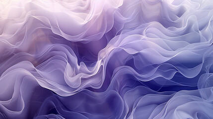 Obraz premium Abstract patterns of flowing lines and organic shapes in soft, muted watercolor tones of gray and lavender.
