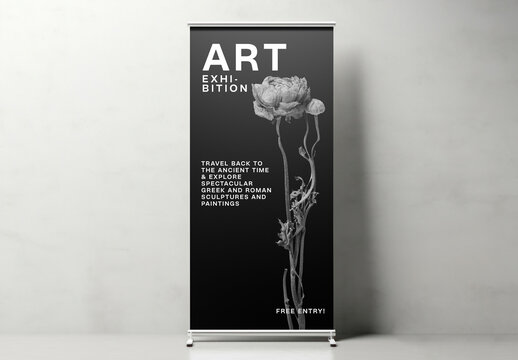 Roll Up Banner Mockup With Generative AI