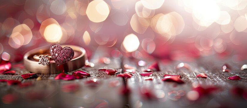 Heartfelt declaration of love shown with an engagement ring in a copy space image.