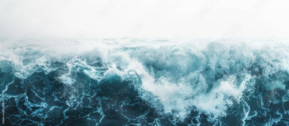 Fototapete an image with copy space of a beautifully crashing ocean wave.