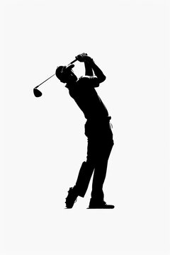 recommend clip art: Golf silhouette clothing footwear.