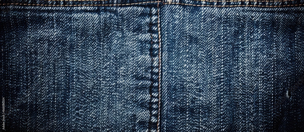 Poster close-up view of denim texture with copy space image for vintage background or wallpaper, showcasing