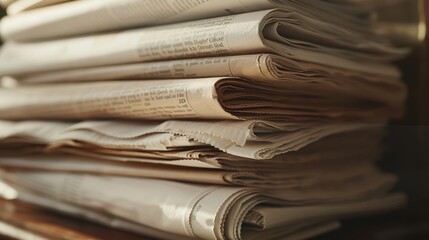 The stack of old newspapers