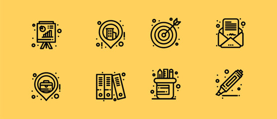 Human resources web icons in line style. Headhunting, career, resume, work group, candidate, job hiring, collection. Vector illustration.