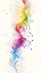 Fototapeta premium Abstract molecules background. Molecular structures or chemical engineering, genetic research, innovation technology. Scientific, technical or medical concept.