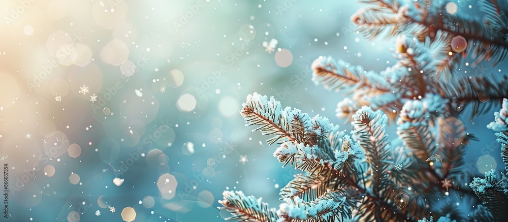 Aufkleber background image for the winter season with copy space image.