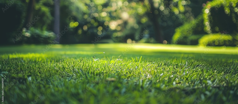Aufkleber lush lawn as a background setting in a copy space image.