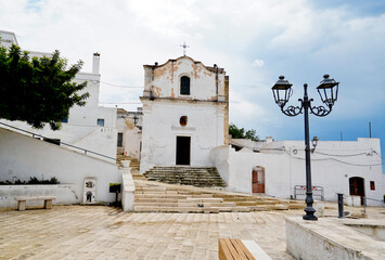 Il centro storico e la gravina di Massafra, Taranto, Puglia. Italia