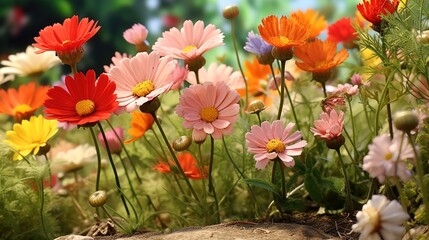 field of red poppies