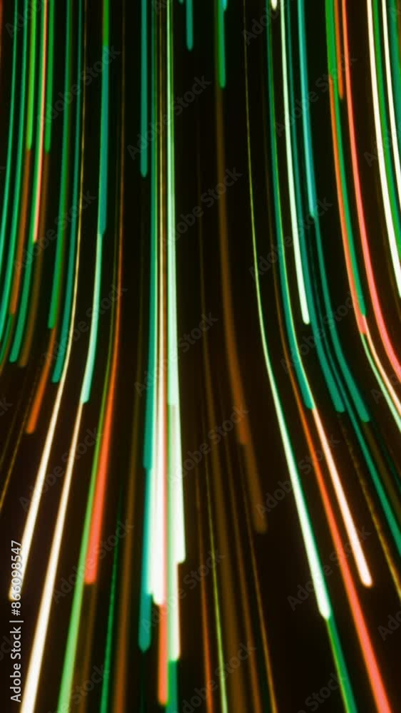Sticker hypnotic curved flow of colorful lines. motion. bright colorful lines move in curved stream. curved 