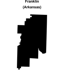 Franklin County (Arkansas) blank outline map