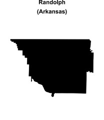 Randolph County (Arkansas) blank outline map