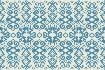Abstract Ethnic ikat art. Seamless pattern in tribal, folk embroidery, and Mexican style. Aztec geometric art ornament print. vector design for fashion, fabric, wallpaper, cover, wrapping carpet.
