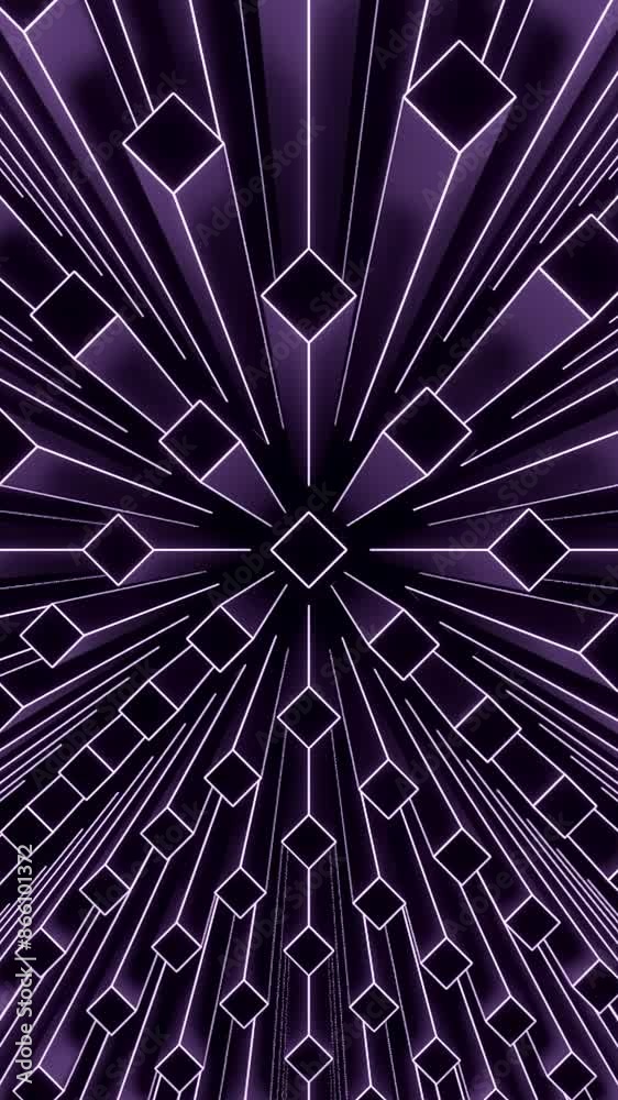 Poster abstract dynamic animated wave moving structure of colorful columns or blocks. design. 3d motion bac