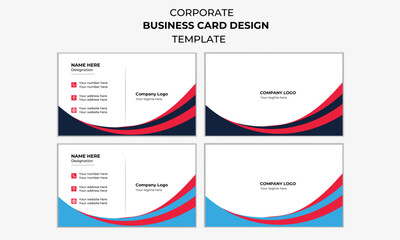 Corporate modern creative minimalist and editable name card and visiting card design template.