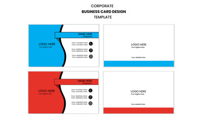 Corporate modern creative minimalist and editable name card and visiting card design template.