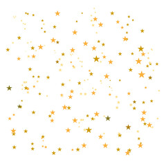 Shimmering gold star confetti backdrop