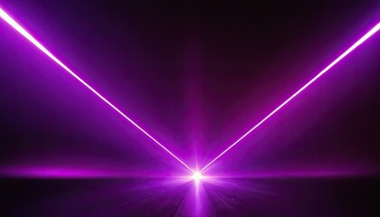 Abstract blue and purple light rays on black background with lighting effect and bokeh. Vector illustration