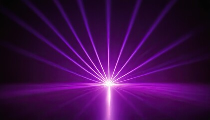 Abstract blue and purple light rays on black background with lighting effect and bokeh. Vector illustration
