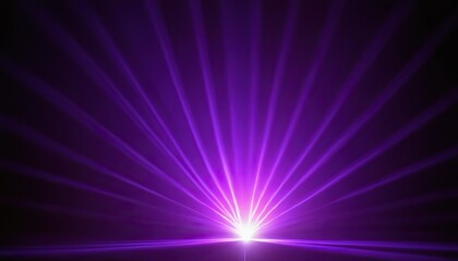 Purple light rays effect with geometric shapes background