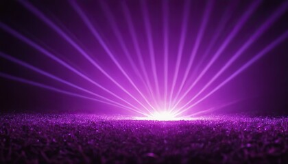 Purple light rays effect with geometric shapes background