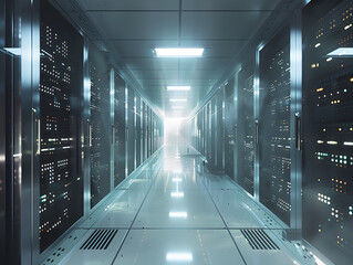 Ai computer data center render.