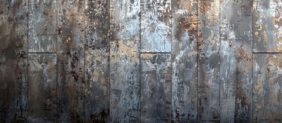 Industrial grey iron sheet backdrop with empty copy space image.