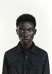 Fototapeta premium Young black worker photo face photography.