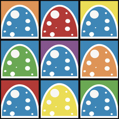 Colorful Ndebele and shapes and elements ,seamless pattern ,prints background
