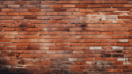Obraz premium Old Red Brick Wall Texture, Rustic Background, Industrial Aesthetic with Copy Space