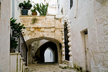 Castello Dentice e borgo di Carovigno. Brindisi. Puglia, Italy