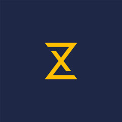 ZX monogram logo in yellow color