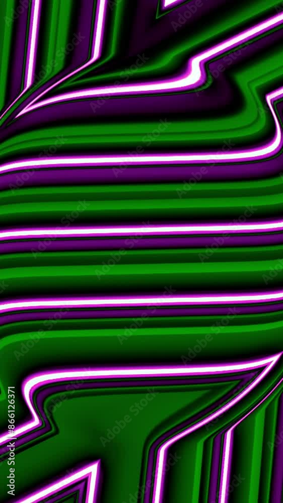 Poster transparent ball distorting bright pattern on background. motion. bright triangular pattern with tra