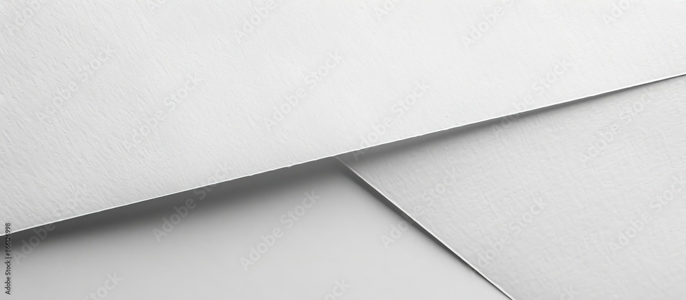 Poster Close-up view of white paper texture featuring a fold line in the middle, suitable for a copy space image.