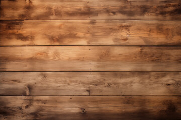 Rustic Wooden Plank Wall, Brown Tones, Natural Texture Background with Copy Space
