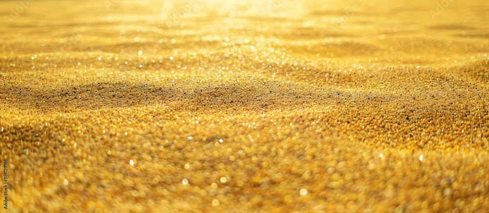 Poster floor texture background with yellow sand, copy space image.
