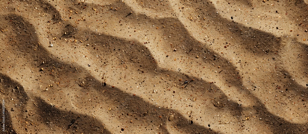 Poster brown sand texture providing a seamless background with fine sand, suitable for a copy space image.
