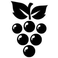 grape fruit logo silhouette