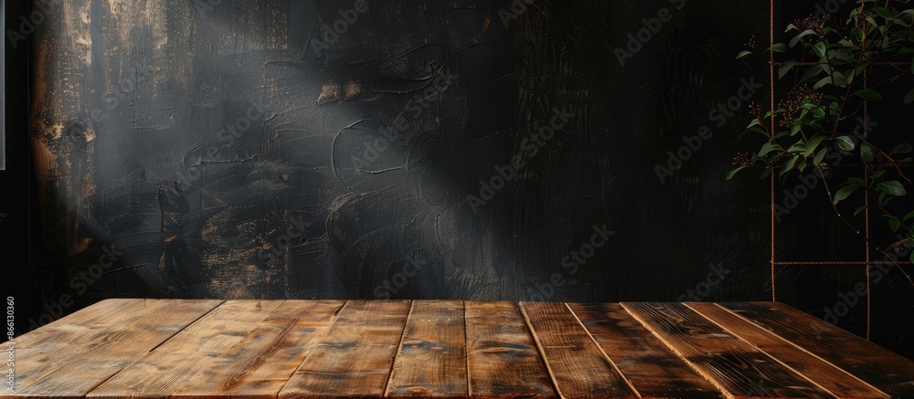 Aufkleber An empty table with copy space image for showcasing products.