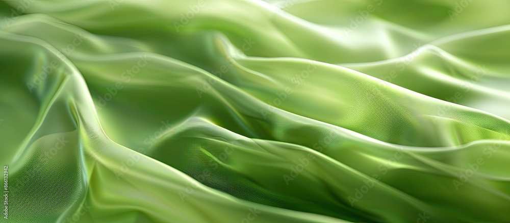 Aufkleber Abstract background with a green fabric texture, providing an empty template perfect for adding a copy space image.