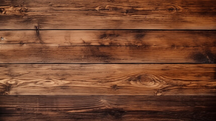 Rustic Wooden Plank Background, Brown Tones, Site Background with Copy Space