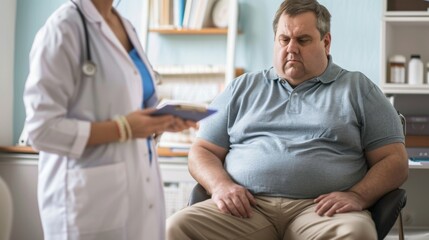 Obraz premium Doctor Consulting a Patient in a Medical Office